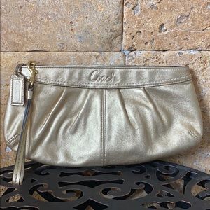 COACH Golden Leather Clutch